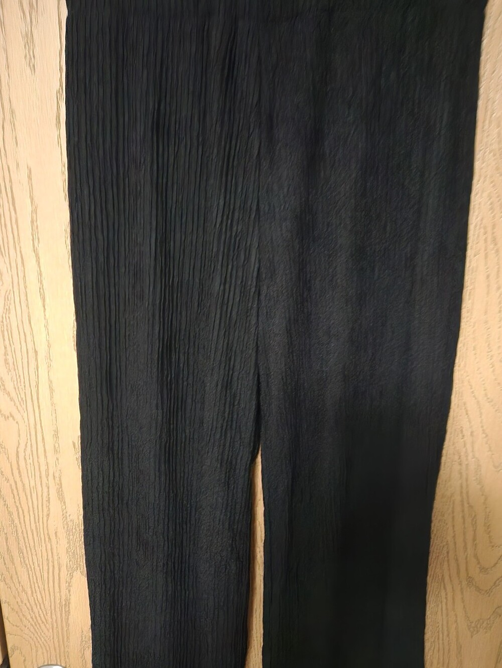 Black Ribbed Wrap-Style Two-Piece Set - Picture 3 of 6
